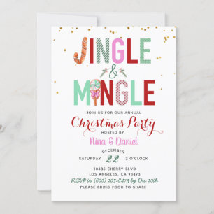 Jingle & Mingle Christmas Party Invitation