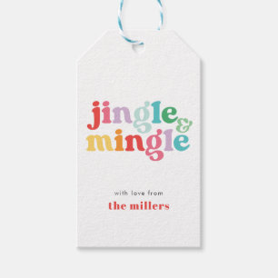 Jingle & Mingle Festive Colorful Christmas Gift Tags