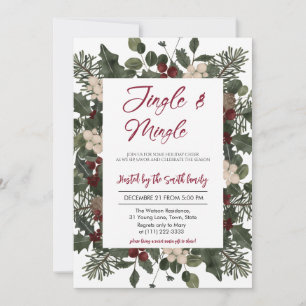 Jingle & Mingle Holiday Christmas Party  Invitation