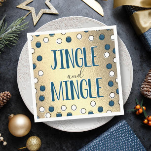 Jingle & Mingle Modern Holiday Party Napkin