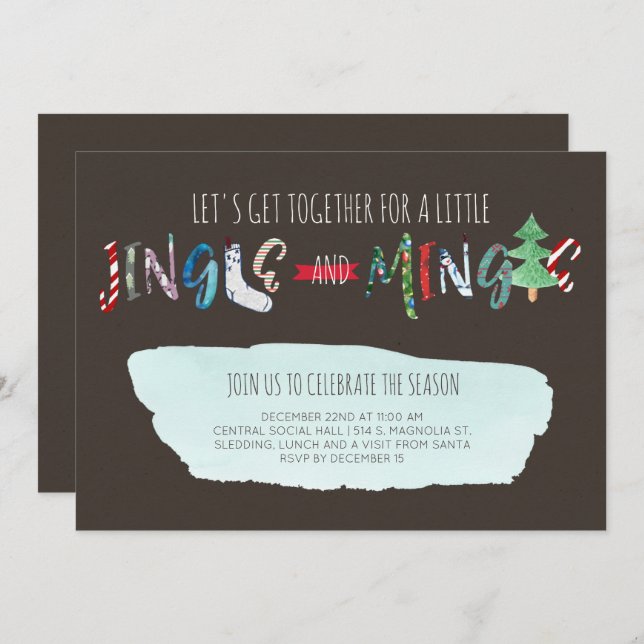 Jingle & Mingle Party Invitation (Front/Back)