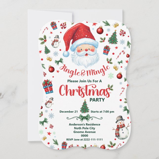 Jingle& Mingle Santa Claus Festive Christmas Party (Front)