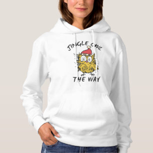 Jingle Owl the way Funny Santa Owl Hoodie