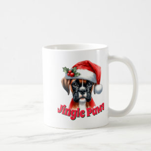 Jingle Paws And Boxer Dog Joy Coffee Mug