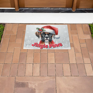 Jingle Paws and Boxer Dog Joy Doormat