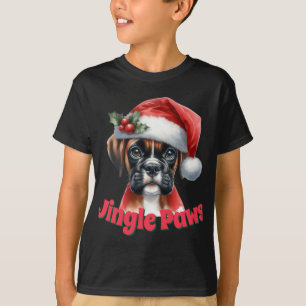 Jingle Paws And Boxer Dog Joy T Shirt 