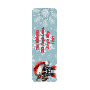 Jingle Paws Boxer Dog Return Address Label