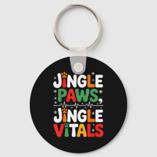 Jingle Paws Jingle Vitals Funny Vet Nurse Xmas Key Ring
