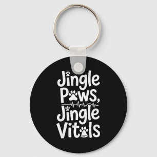 Jingle Paws Jingle Vitals Funny Vet Nurse Xmas Key Ring