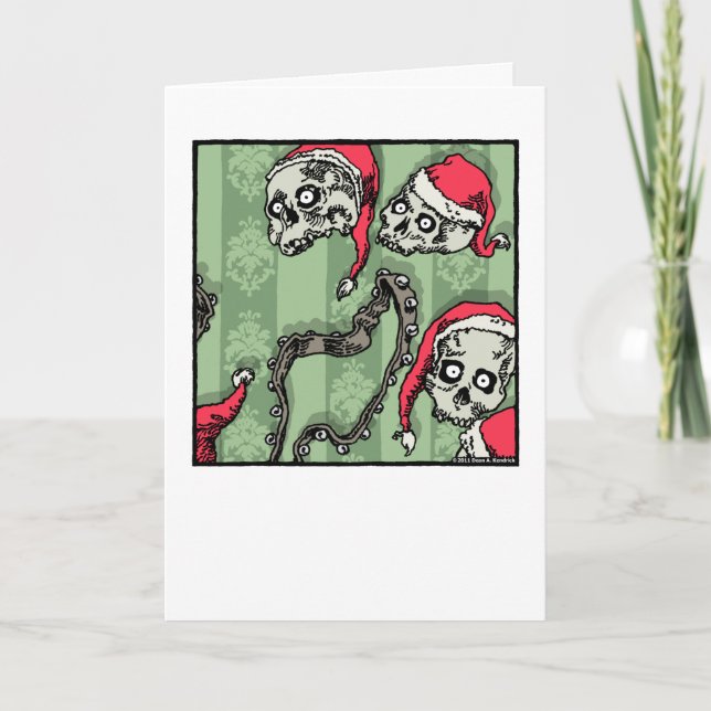 Jingle Skulls - Blank Inside Pop Goth Holiday Card (Front)
