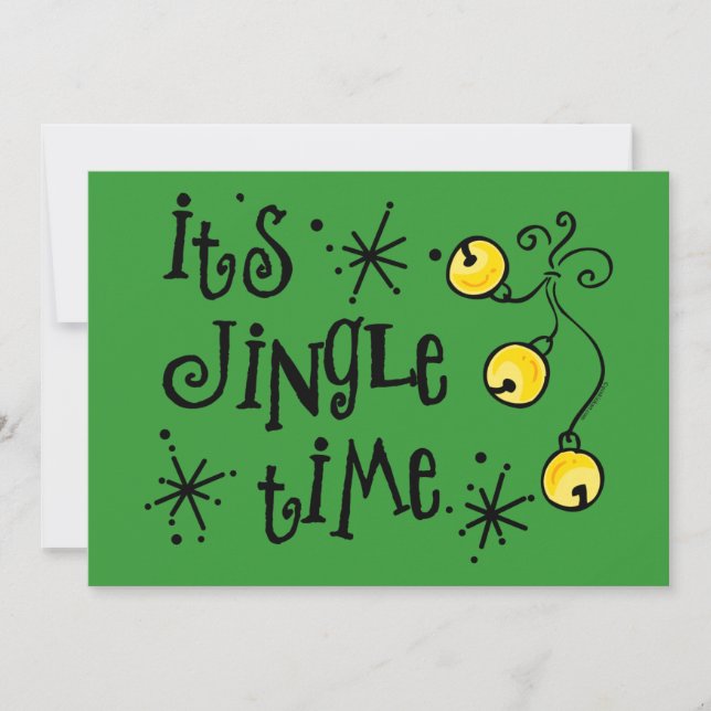 Jingle Time Custom Holiday Invitation (Front)