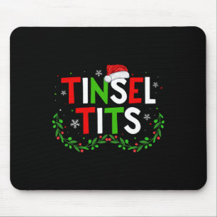 Jingle Tinsel Matching Chestnuts Christmas Couple Mouse Pad