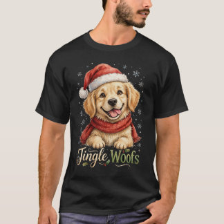 Jingle Woofs Golden Retriever Xmas Shirt
