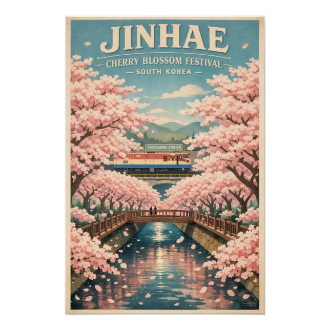 Jinhae Cherry Blossom Festival, South Korea Poster (Front)