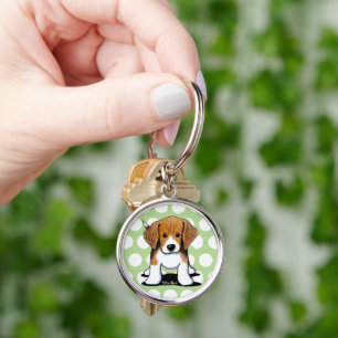 JiniArt Beagle Pup Key Ring