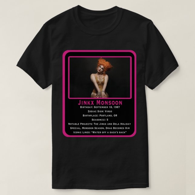 Jinkx Monsoon Trading Card   T-Shirt (Design Front)