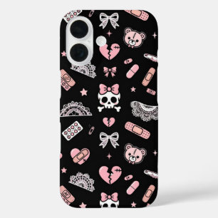 Jirai Kei iPhone Case Black Pink Yami Kawaii