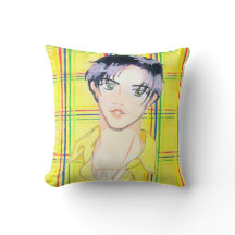 Jiremi in Plaid Pillow
