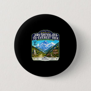 Jiri shivalaya to everest trek vintage mountain 6 cm round badge