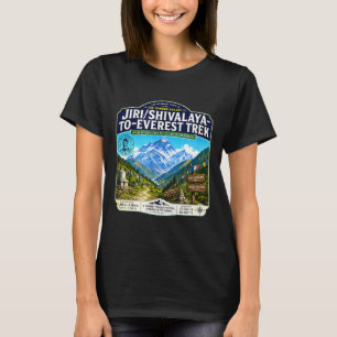 Jiri shivalaya to everest trek vintage mountain T-Shirt