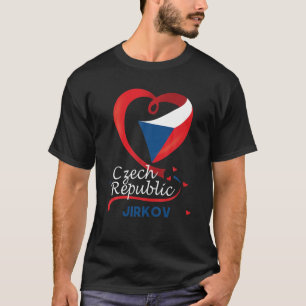 Jirkov Blic Heart Flag Lion Coat Of Arm Emblem T-Shirt
