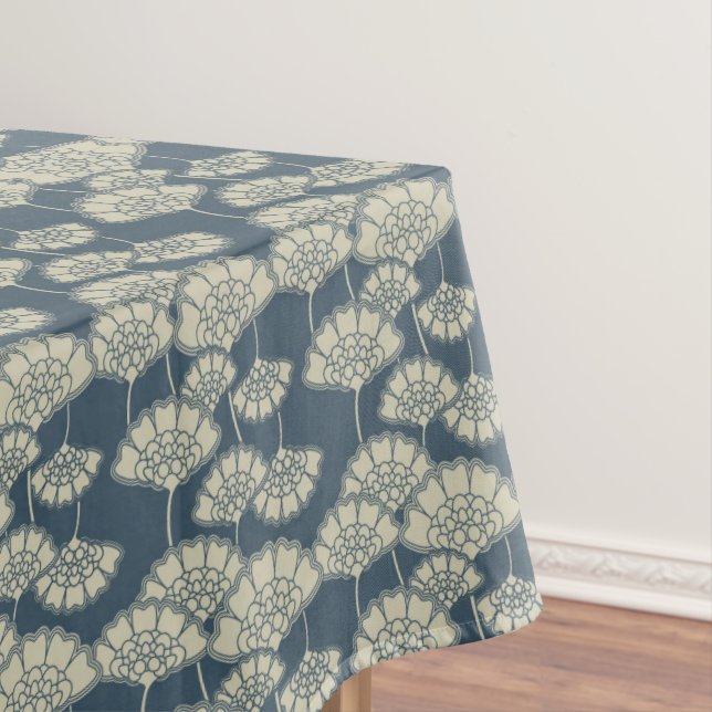 Jitaku Blue Lotus Tablecloth (In Situ)