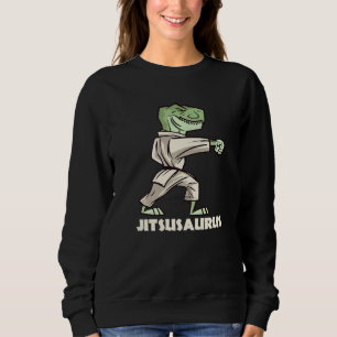 Jitsusaurus Bjj Mma Vintage Retro Brazilian Jiu J Sweatshirt