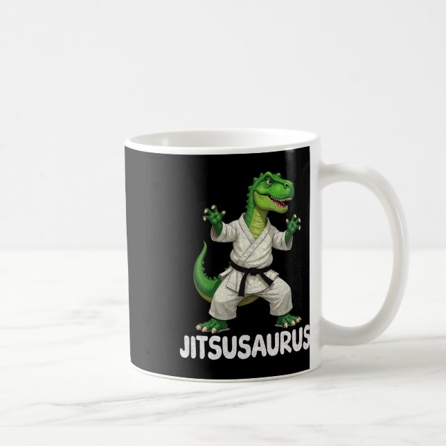 Jitsusaurus Dinosaur Karate Martial Arts Fun Enthu Coffee Mug (Right)