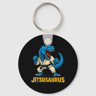 Jitsusaurus Funny Dinosaur Brazilian Jiu Jitsu Key Ring