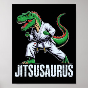 Jitsusaurus Funny Jiu Jitsu T-Rex BJJ MMA Trex Poster