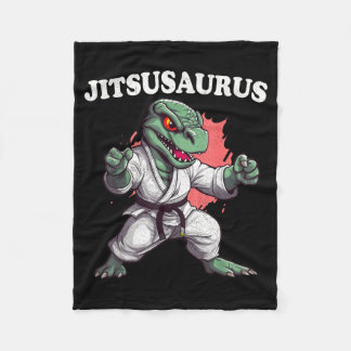 Jitsusaurus Funny Jiu Jitsu Trex MMA Brazilian Fleece Blanket