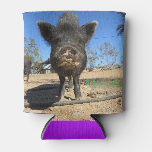 Jitterbug and Mr. White Can COOZIE! Cooler (Front)