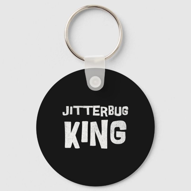 Jitterbug Dance King Swing Dancing Lindy Hop Dance Key Ring (Front)