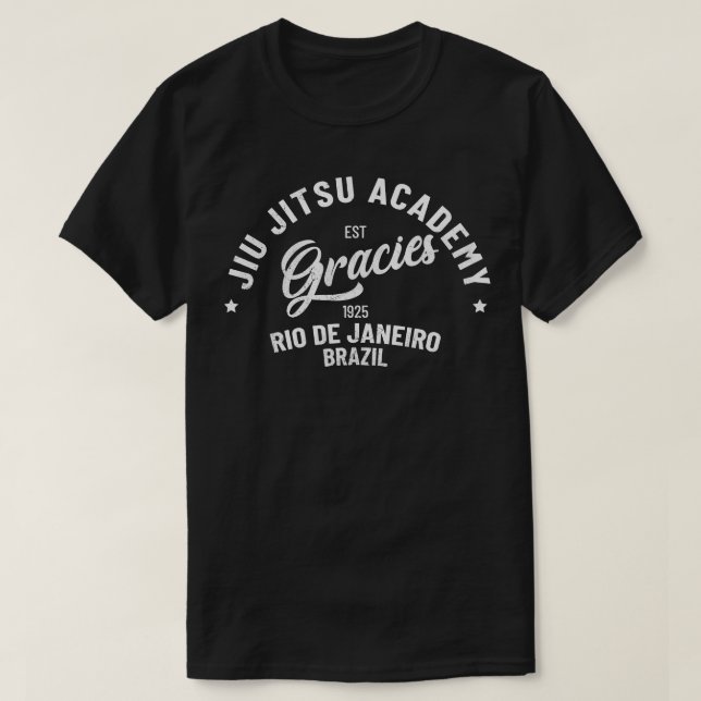 Jiu Jitsu Academy Gracies Rio De Janeiro Brazil T-Shirt (Design Front)