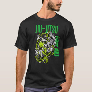 Jiu Jitsu Alien Vs Astronaut Fight Mma Muay Thai R T-Shirt