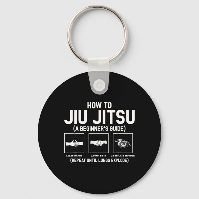 Jiu-Jitsu Beginner Jiu Jitsu Guide Funny Brazilian Key Ring (Front)