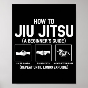 Jiu-Jitsu Beginner Jiu Jitsu Guide Funny Brazilian Poster