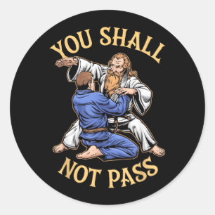 Jiu Jitsu BJJ Mixed Martial Arts MMA Combat Classic Round Sticker