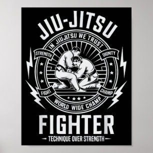 Jiu Jitsu BJJ Mixed Martial Arts MMA Combat Poster