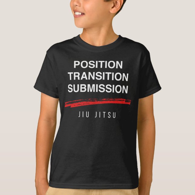 Jiu Jitsu BJJ Position Transition Submission Light T-Shirt (Front)