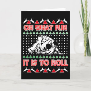 Jiu Jitsu Bjj Ugly Christmas Sweater Mma Funny Xma Card