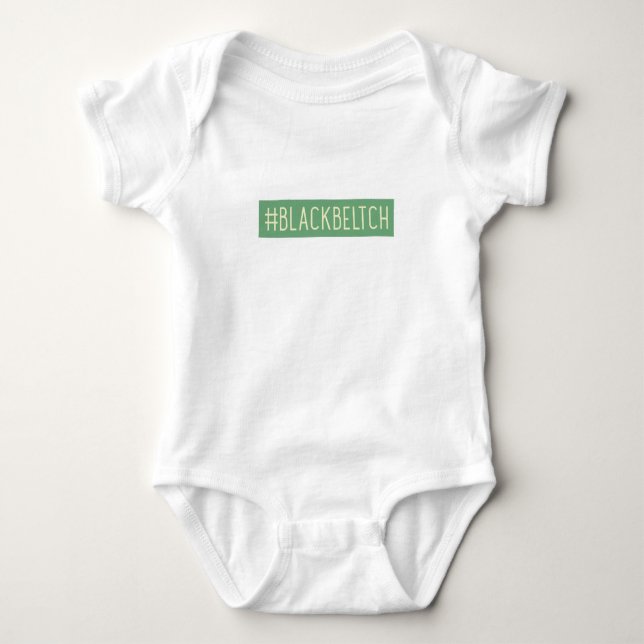 Jiu Jitsu #blackbeltch Baby Bodysuit (Front)