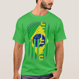 Jiu Jitsu Brazilian United States Flag 7 T-Shirt