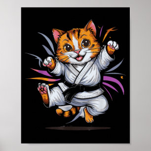 Jiu Jitsu Cat Poster