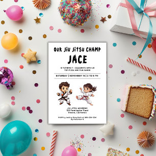 Jiu Jitsu Champ Birthday Party Invitation