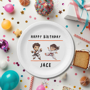 Jiu Jitsu Champ Birthday Party  Paper Plate