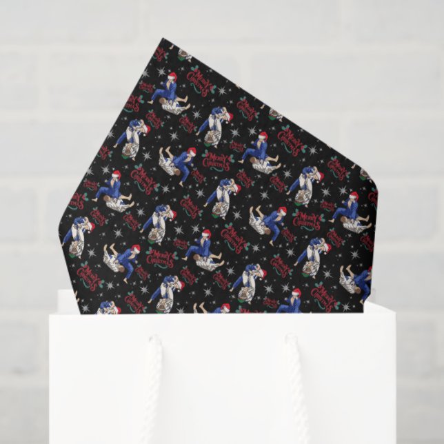Jiu Jitsu Christmas Tissue Paper in Black (Gift Bag)