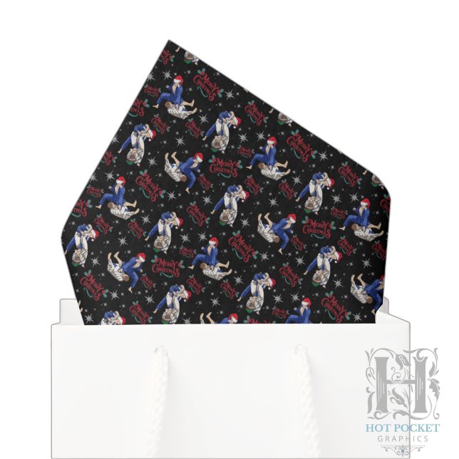 Jiu Jitsu Christmas Tissue Paper in Black (Creator Uploaded)