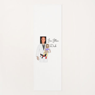 Jiu Jitsu Dad Custom Photos and Handwritten Text Yoga Mat
