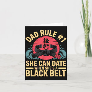 Jiu Jitsu Dad Father Daughter Retro Vintage Dad Card